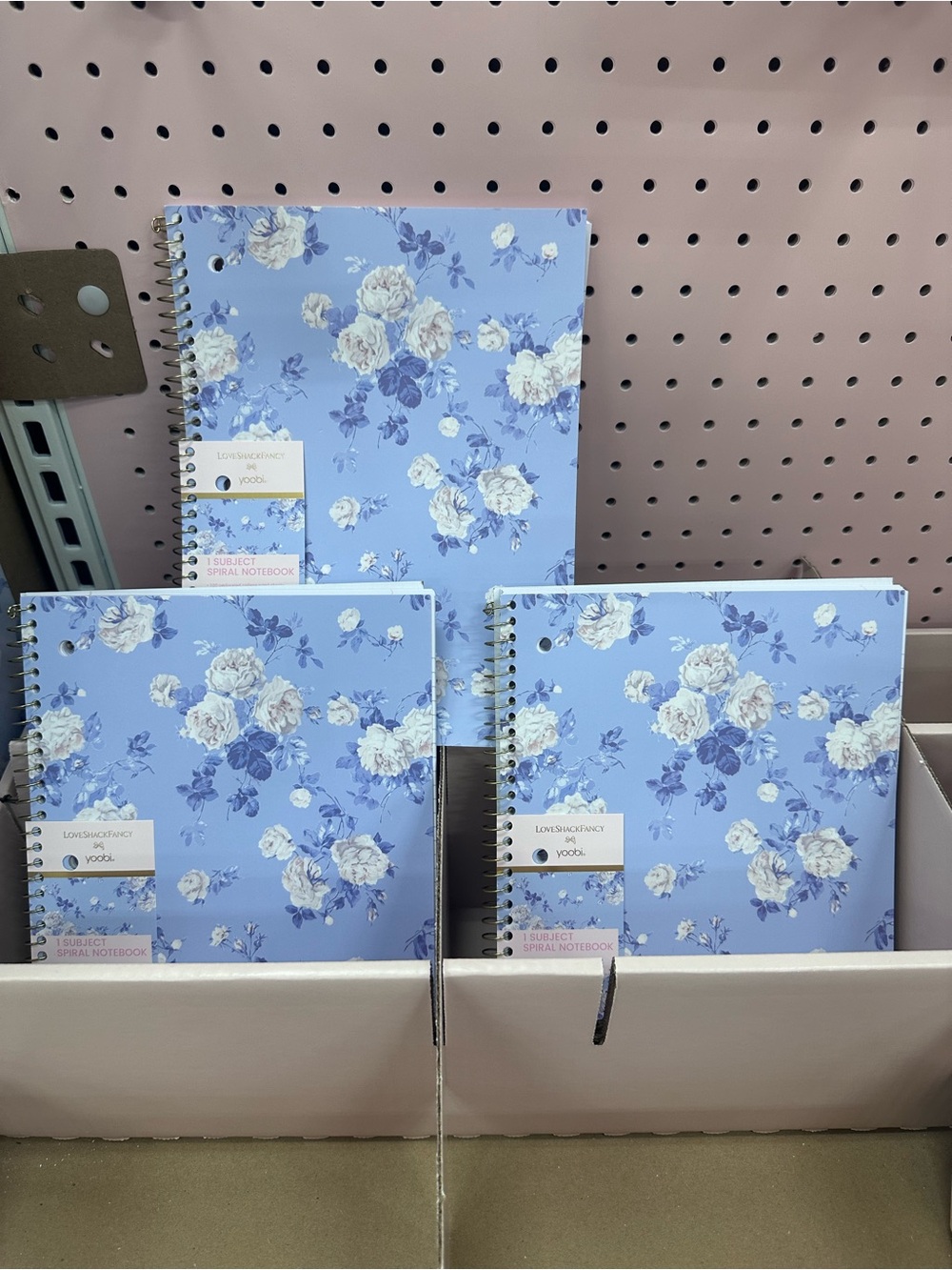 Love Shack Fancy x Yoobi Blue Floral Spiral Notebooks